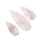 Earth's Jewels Semi-Precious Natural Rose Quartz Teardrop Pendants, 3pcs
